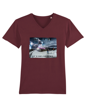 skiing time T-Shirt Burgundy