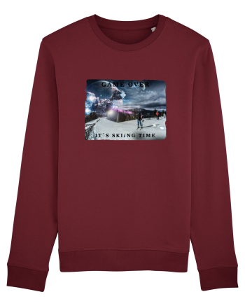 skiing time T-Shirt Burgundy