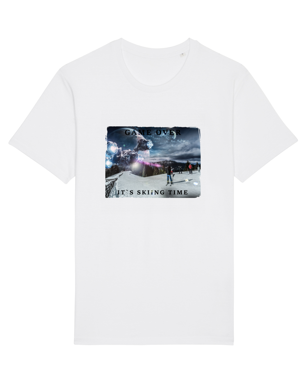Tricou mânecă scurtă Unisex Rocker White