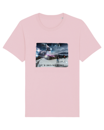 skiing time T-Shirt Cotton Pink