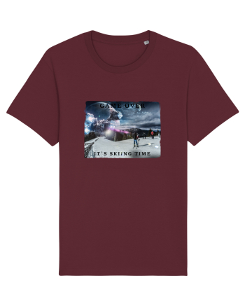 skiing time T-Shirt Burgundy