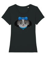 Cute dog  Tricou mânecă scurtă guler larg fitted Damă Expresser