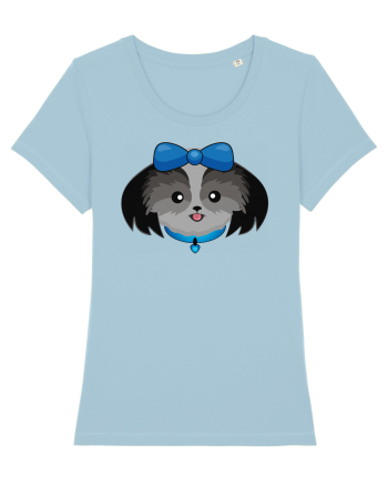 Cute dog  Sky Blue