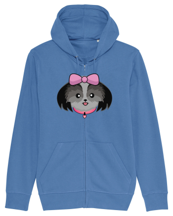 Cute dog  Bright Blue