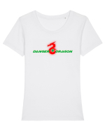 DANGER Dragon  Tricou mânecă scurtă guler larg fitted Damă Expresser