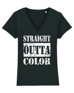 Straight Outta Color Tricou mânecă scurtă guler V Damă Evoker