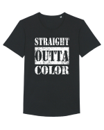 Straight Outta Color Tricou mânecă scurtă guler larg Bărbat Skater