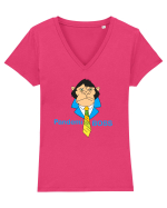 PandemiBOSS Tricou mânecă scurtă guler V Damă Evoker