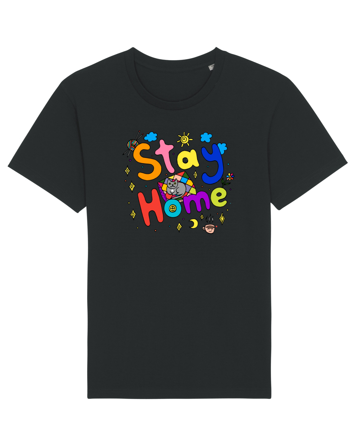Tricou mânecă scurtă Unisex Rocker Black