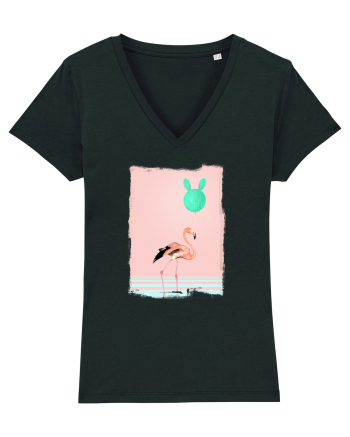 Flamingo Roz și Balonul Cactus  Black
