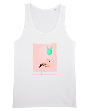 Flamingo Roz și Balonul Cactus  White