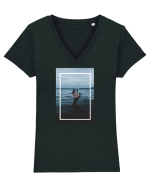 The Eye Hand  Tricou mânecă scurtă guler V Damă Evoker