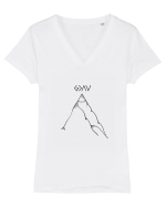 “G>∧∨” Tricou mânecă scurtă guler V Damă Evoker
