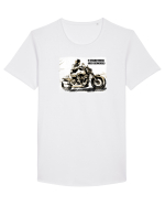 cu motoru Tricou mânecă scurtă guler larg Bărbat Skater