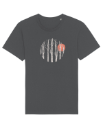 Lună Plină În Padurea de Mesteacăn Tricou mânecă scurtă Unisex Rocker