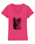 Look down Tricou mânecă scurtă guler V Damă Evoker