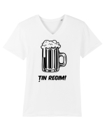Tin regim Tricou mânecă scurtă guler V Bărbat Presenter