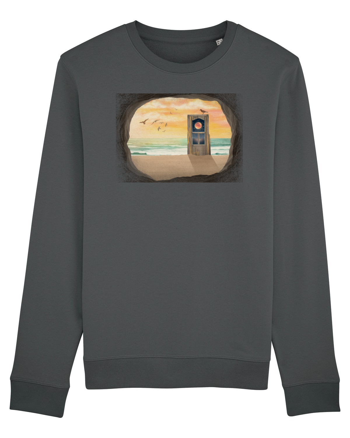 Bluză mânecă lungă Unisex Rise Anthracite