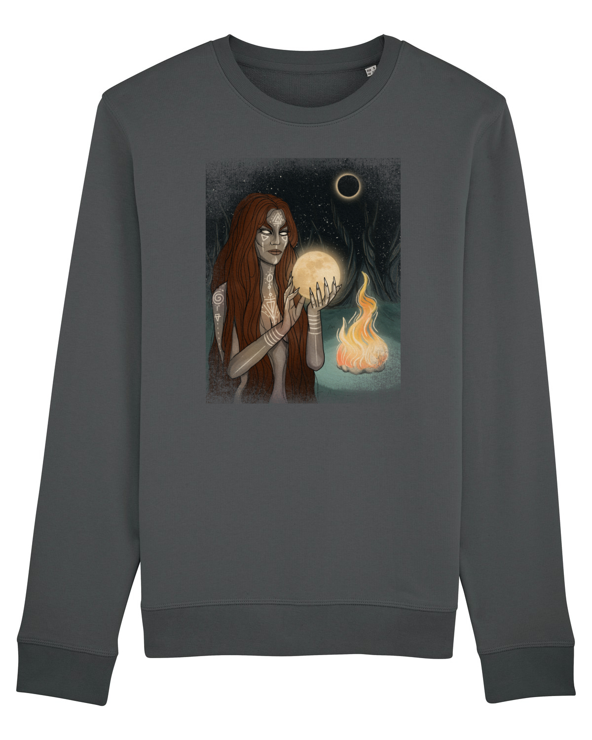 Bluză mânecă lungă Unisex Rise Anthracite