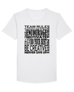Team Rules Tricou mânecă scurtă guler larg Bărbat Skater
