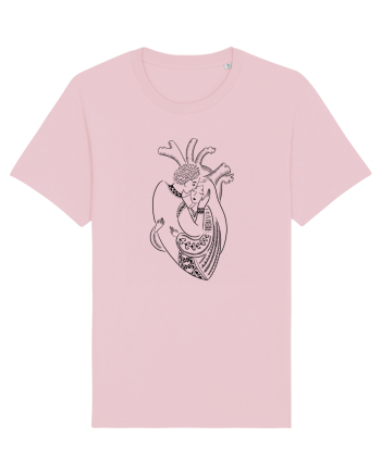 Îmbrățișați în inimă Cotton Pink