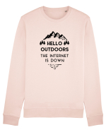 Hello Outdoors The Internet Is Down Bluză mânecă lungă Unisex Rise