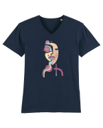 Textura personalității Tricou mânecă scurtă guler V Bărbat Presenter
