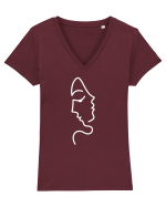Același chip Tricou mânecă scurtă guler V Damă Evoker