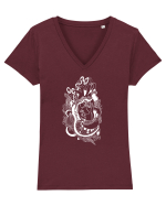 Inima Tricou mânecă scurtă guler V Damă Evoker