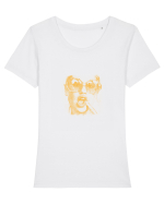 Sassy glasses Tricou mânecă scurtă guler larg fitted Damă Expresser