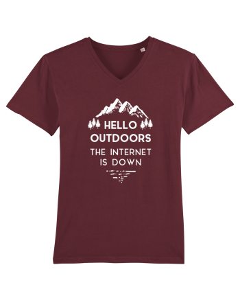 Hello Outdoors The Internet Is Down Burgundy