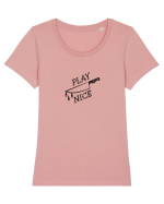 Play nice Tricou mânecă scurtă guler larg fitted Damă Expresser