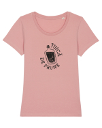 Țuică de prune Tricou mânecă scurtă guler larg fitted Damă Expresser