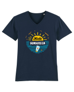 Hello Sunscreen Tricou mânecă scurtă guler V Bărbat Presenter