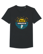Hello Sunscreen Tricou mânecă scurtă guler larg Bărbat Skater
