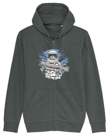 Skull Face Astronaut Fishing Anthracite