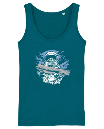 Skull Face Astronaut Fishing Ocean Depth