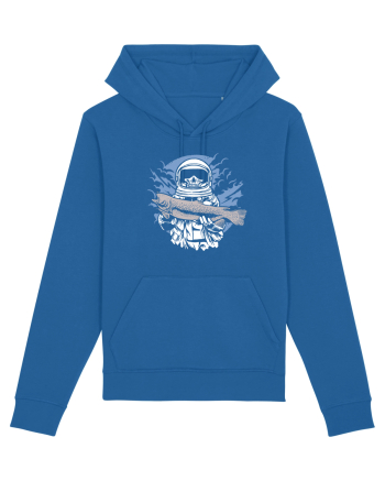 Skull Face Astronaut Fishing Royal Blue