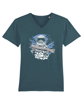 Skull Face Astronaut Fishing Stargazer