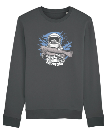 Skull Face Astronaut Fishing Anthracite