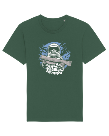Skull Face Astronaut Fishing Bottle Green