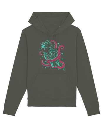 Astronaut Space Octopus Fight Khaki