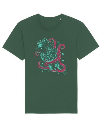 Astronaut Space Octopus Fight Bottle Green