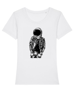 Stay Safe Astronaut Urban Biker Wear Tricou mânecă scurtă guler larg fitted Damă Expresser