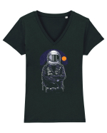 City Resident Astronaut Tricou mânecă scurtă guler V Damă Evoker