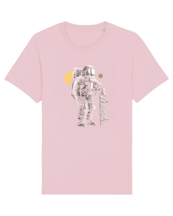 Astronaut Skater Retro Wood Style Cotton Pink