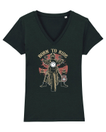 Born To Ride Tricou mânecă scurtă guler V Damă Evoker