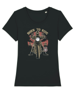 Born To Ride Tricou mânecă scurtă guler larg fitted Damă Expresser