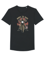 Born To Ride Tricou mânecă scurtă guler larg Bărbat Skater