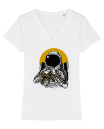 Golden DJ Astronaut Tricou mânecă scurtă guler V Damă Evoker